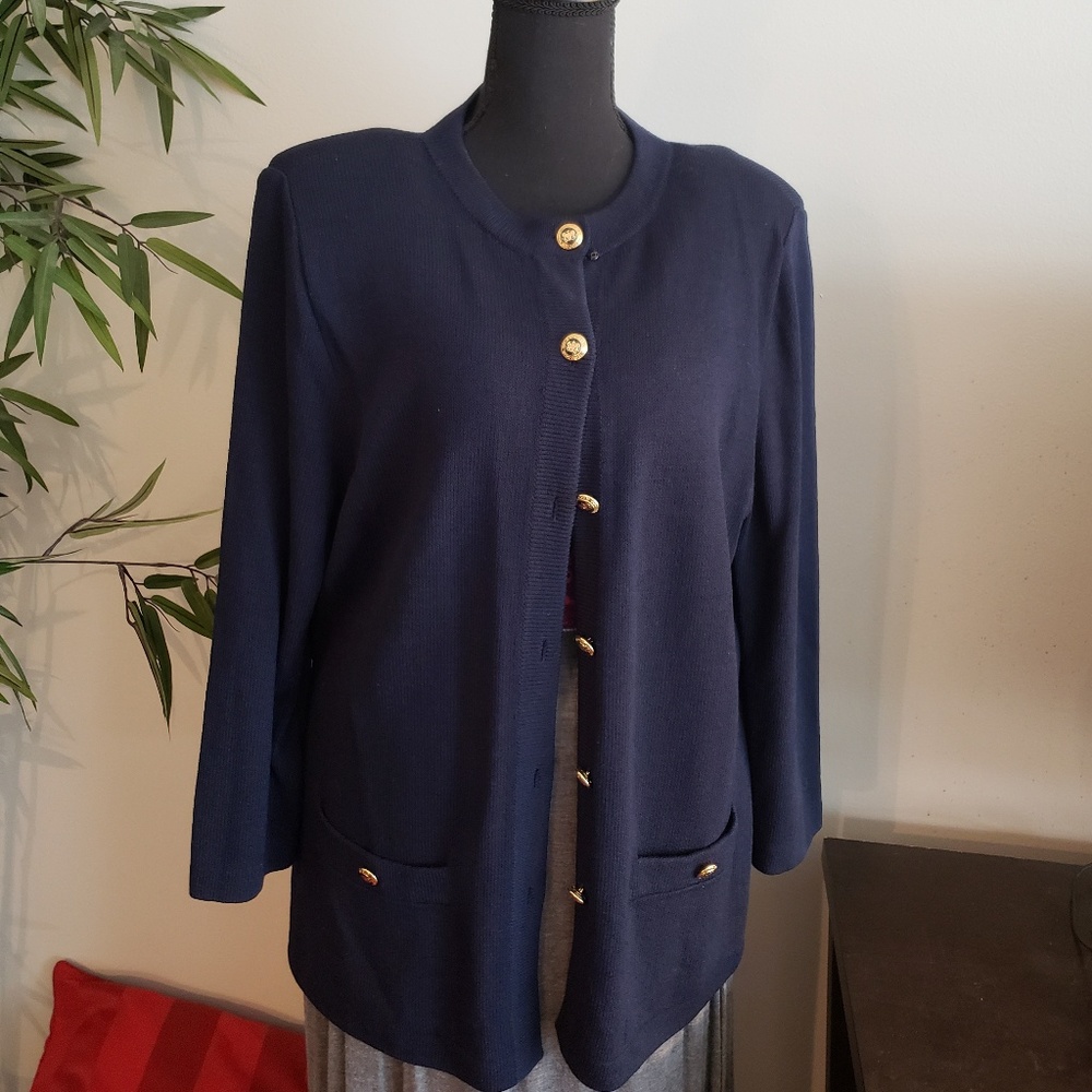 Pre-owned St. John Santana Knit Blazer Jac